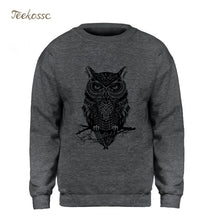 Load image into Gallery viewer, Animal Owl Hoodie Men Black Sweatshirt Casual