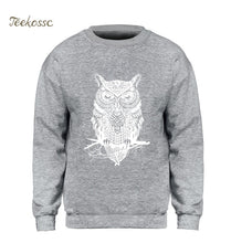 Load image into Gallery viewer, Animal Owl Hoodie Men Black Sweatshirt Casual