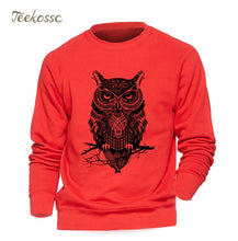 Load image into Gallery viewer, Animal Owl Hoodie Men Black Sweatshirt Casual