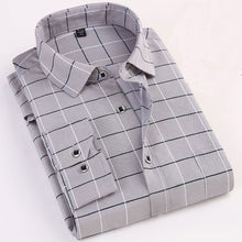 Load image into Gallery viewer, Printed Plaid Polka Dot Men Shirt Long-Sleeved Casual