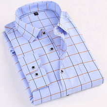 Load image into Gallery viewer, Printed Plaid Polka Dot Men Shirt Long-Sleeved Casual