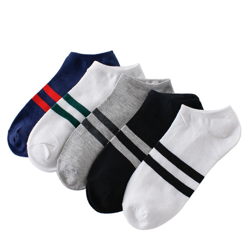 Cotton Stripe Boat Socks