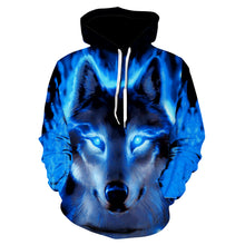 Load image into Gallery viewer, Fashion Men Wolf Animal 3D Printed Hooded Hoodie