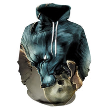 Load image into Gallery viewer, Fashion Men Wolf Animal 3D Printed Hooded Hoodie