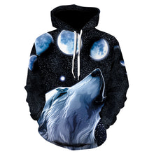 Load image into Gallery viewer, Fashion Men Wolf Animal 3D Printed Hooded Hoodie