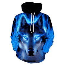 Load image into Gallery viewer, Fashion Men Wolf Animal 3D Printed Hooded Hoodie