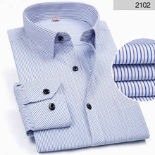 Load image into Gallery viewer, DAVYDAISY Long Sleeved Striped Solid Plaid Male Business Shirt