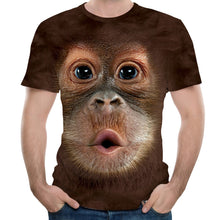 Load image into Gallery viewer, 3D Printed Animal Monkey tshirt