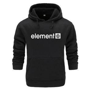 High Quality ELEMENT Letter Printing Long Sleeve Fashion Mens Hoodie
