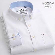 Load image into Gallery viewer, Oxford Mens shirts long sleeve Cotton casual shirt