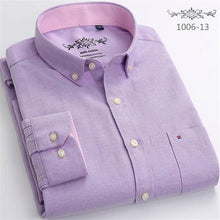 Load image into Gallery viewer, Oxford Mens shirts long sleeve Cotton casual shirt