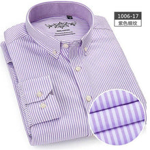Load image into Gallery viewer, Oxford Mens shirts long sleeve Cotton casual shirt