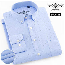 Load image into Gallery viewer, Oxford Mens shirts long sleeve Cotton casual shirt
