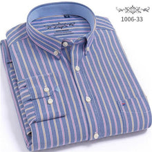 Load image into Gallery viewer, Oxford Mens shirts long sleeve Cotton casual shirt