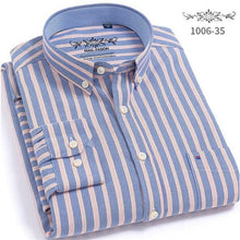 Load image into Gallery viewer, Oxford Mens shirts long sleeve Cotton casual shirt