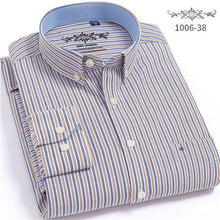 Load image into Gallery viewer, Oxford Mens shirts long sleeve Cotton casual shirt