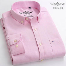 Load image into Gallery viewer, Oxford Mens shirts long sleeve Cotton casual shirt
