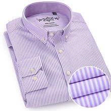 Load image into Gallery viewer, Men's Plaid Checked Oxford Button-down Shirt