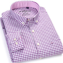 Load image into Gallery viewer, Men's Plaid Checked Oxford Button-down Shirt
