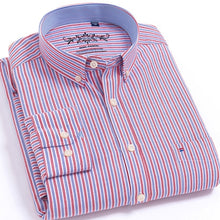 Load image into Gallery viewer, Men's Plaid Checked Oxford Button-down Shirt