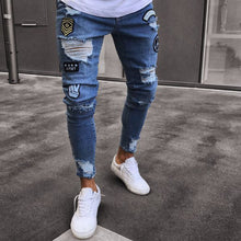 Load image into Gallery viewer, hole embroidered jeansCasual Thin Summer Denim Pant Classic Cowboys