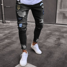 Load image into Gallery viewer, hole embroidered jeansCasual Thin Summer Denim Pant Classic Cowboys