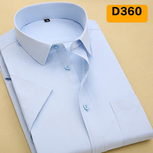 Load image into Gallery viewer, Short Sleeved Fashion Solid Twill Male Shirt