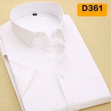 Load image into Gallery viewer, Short Sleeved Fashion Solid Twill Male Shirt