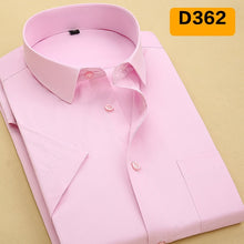 Load image into Gallery viewer, Short Sleeved Fashion Solid Twill Male Shirt