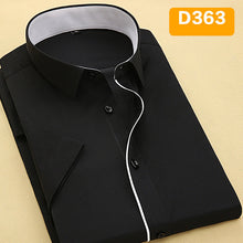 Load image into Gallery viewer, Short Sleeved Fashion Solid Twill Male Shirt