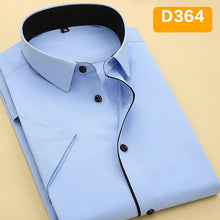 Load image into Gallery viewer, Short Sleeved Fashion Solid Twill Male Shirt