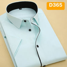 Load image into Gallery viewer, Short Sleeved Fashion Solid Twill Male Shirt