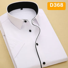 Load image into Gallery viewer, Short Sleeved Fashion Solid Twill Male Shirt