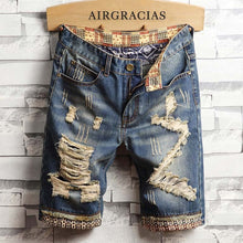 Load image into Gallery viewer, AIRGRACIAS Mens Ripped Short Jean