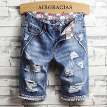 Load image into Gallery viewer, AIRGRACIAS Mens Ripped Short Jean