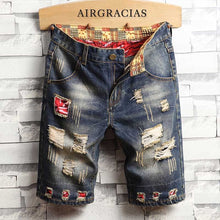 Load image into Gallery viewer, AIRGRACIAS Mens Ripped Short Jean