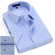 Load image into Gallery viewer, Short sleeve oxford fabric soft print business men smart casual shirt
