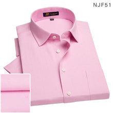 Load image into Gallery viewer, Short sleeve oxford fabric soft print business men smart casual shirt