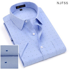 Load image into Gallery viewer, Short sleeve oxford fabric soft print business men smart casual shirt