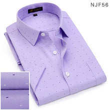 Load image into Gallery viewer, Short sleeve oxford fabric soft print business men smart casual shirt