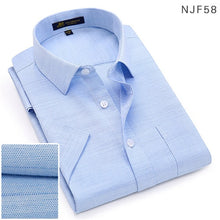 Load image into Gallery viewer, Short sleeve oxford fabric soft print business men smart casual shirt