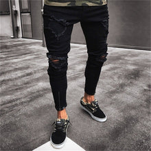 Load image into Gallery viewer, Men Stylish Ripped Jeans Pant Biker Skinny S