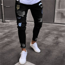 Load image into Gallery viewer, Men Stylish Ripped Jeans Pant Biker Skinny S