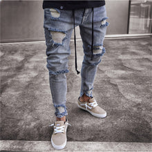 Load image into Gallery viewer, Men Stylish Ripped Jeans Pant Biker Skinny S