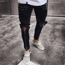 Load image into Gallery viewer, Men Stylish Ripped Jeans Pant Biker Skinny S