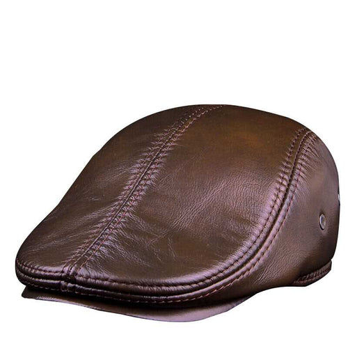 Men's 100% Genuine Leather  Cap