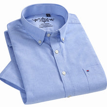 Load image into Gallery viewer, Short sleeve Button collar oxford fabric slim fit casual shirts