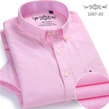 Load image into Gallery viewer, Short sleeve Button collar oxford fabric slim fit casual shirts