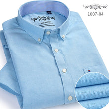 Load image into Gallery viewer, Short sleeve Button collar oxford fabric slim fit casual shirts