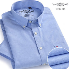 Load image into Gallery viewer, Short sleeve Button collar oxford fabric slim fit casual shirts